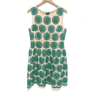 Anthro Leifsdottir embroidered floral blooms dress